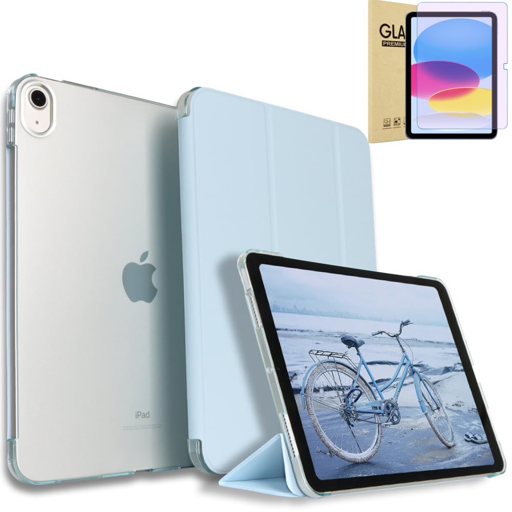 iPad A16 128GB ブルー ケース・保護ガラス付き ipad A16 第10世代 10.9 ケース miniA17 Pro mini6 ガラス 画面